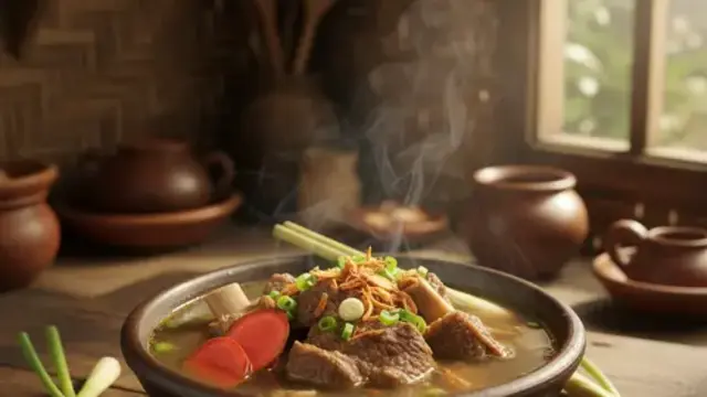 Resep Sup Daging Herbal dengan Jahe dan Rempah Nusantara